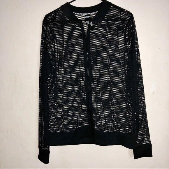 PINK Victoria's Secret Jackets & Blazers - NWT Victoria Secret Fishnet Mesh Bomber Jacket